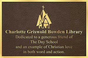 bronze logo church plaque